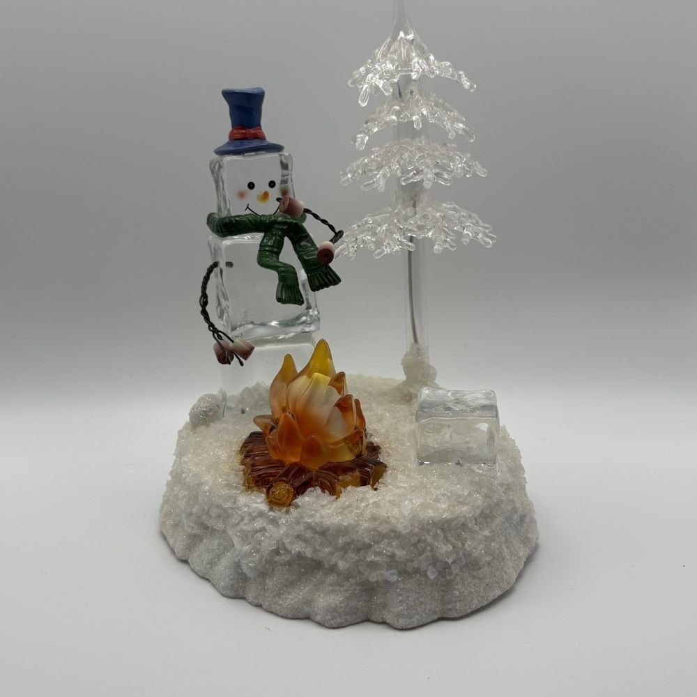 Snowman Campfire‎  Lighted Christmas Tree Decoration Roasting MarshmallowsTested